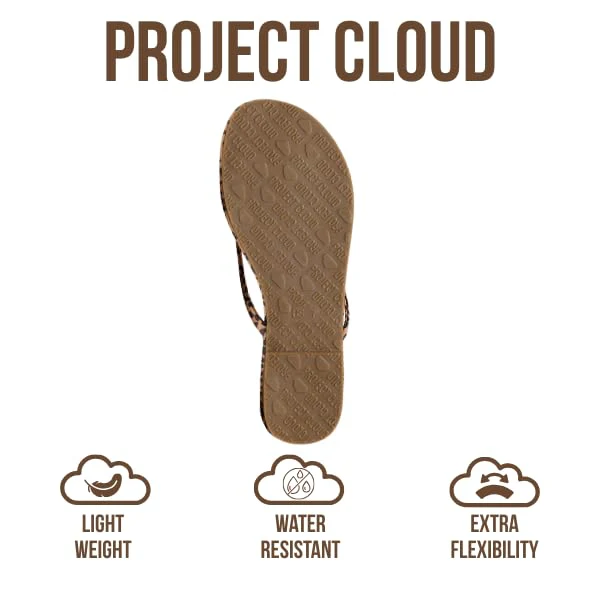 Project Cloud Women's | Eco-Leather Women Flip Flops | Memory Foam | Lightweight | Non-Slip - Foundations - Image 171