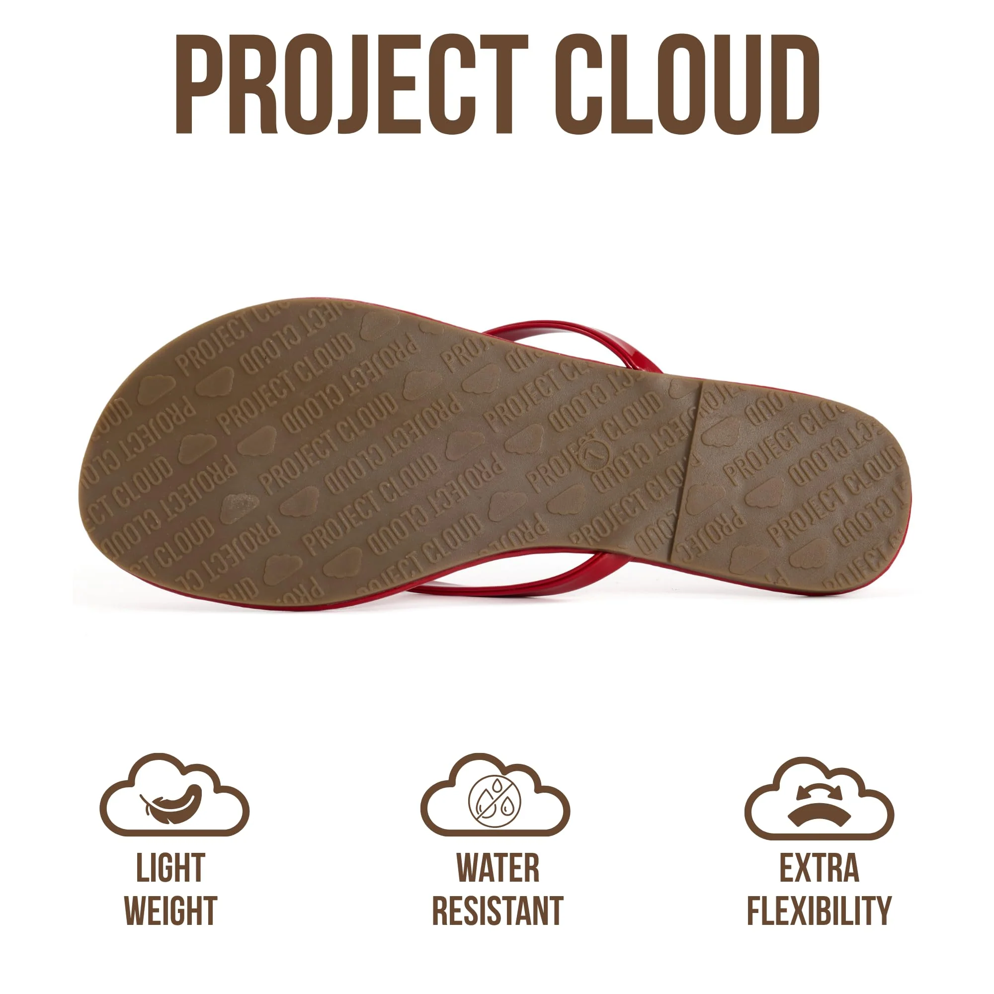 Project Cloud Women's | Eco-Leather Women Flip Flops | Memory Foam | Lightweight | Non-Slip - Foundations - Image 181