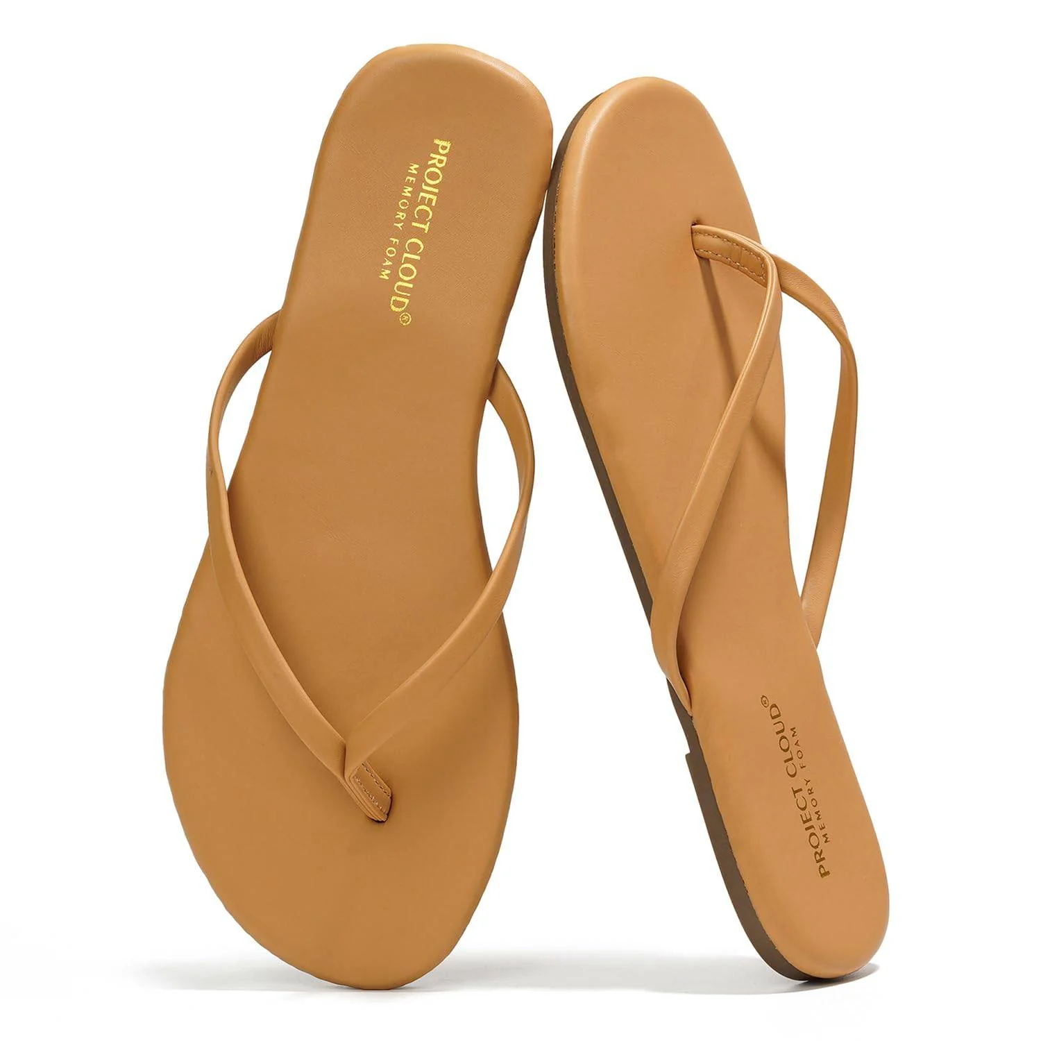 Project Cloud Women's | Eco-Leather Women Flip Flops | Memory Foam | Lightweight | Non-Slip - Foundations - Image 19