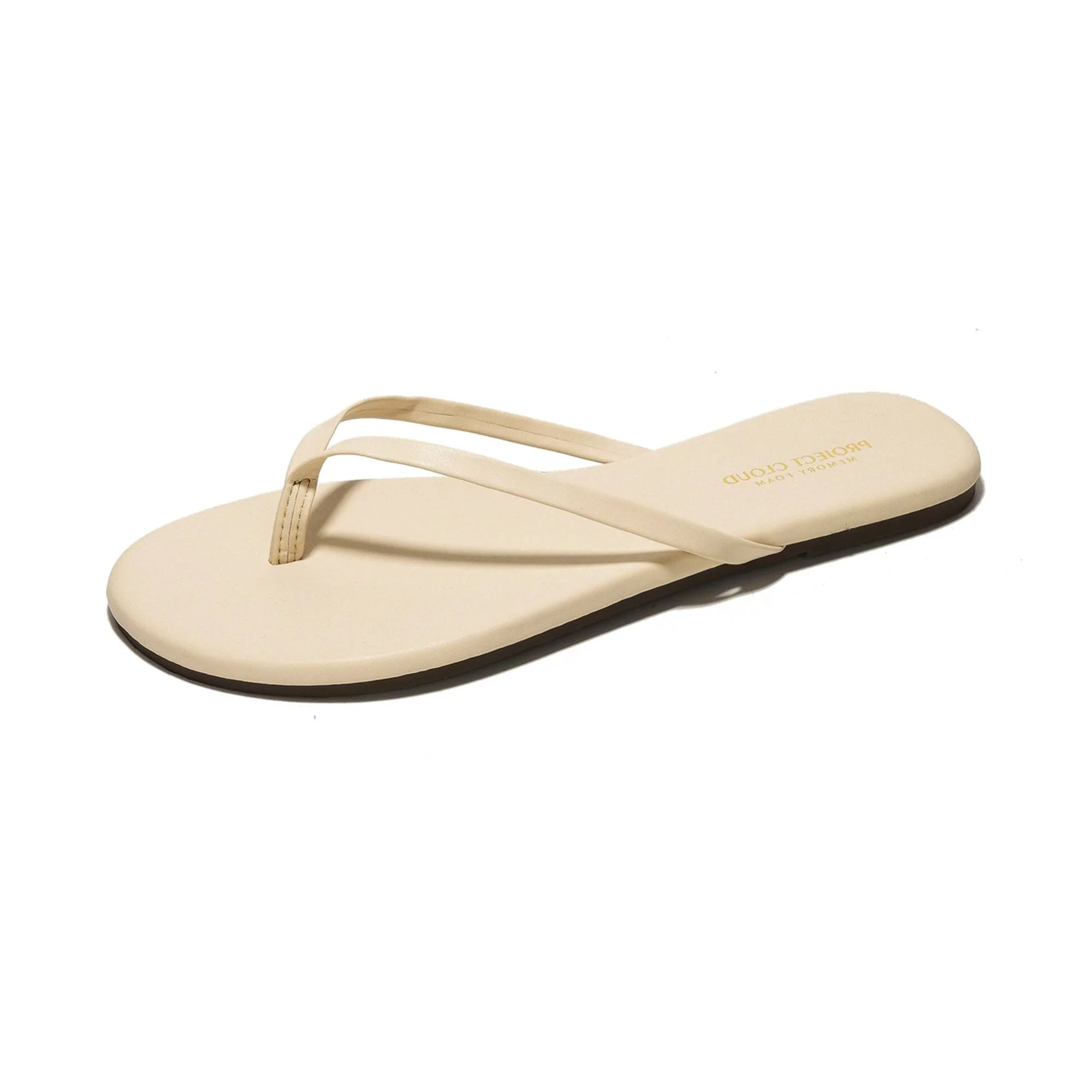 Project Cloud Women's | Eco-Leather Women Flip Flops | Memory Foam | Lightweight | Non-Slip - Foundations - Image 26