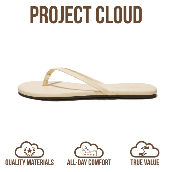 Project Cloud Women's | Eco-Leather Women Flip Flops | Memory Foam | Lightweight | Non-Slip - Foundations - Image 28