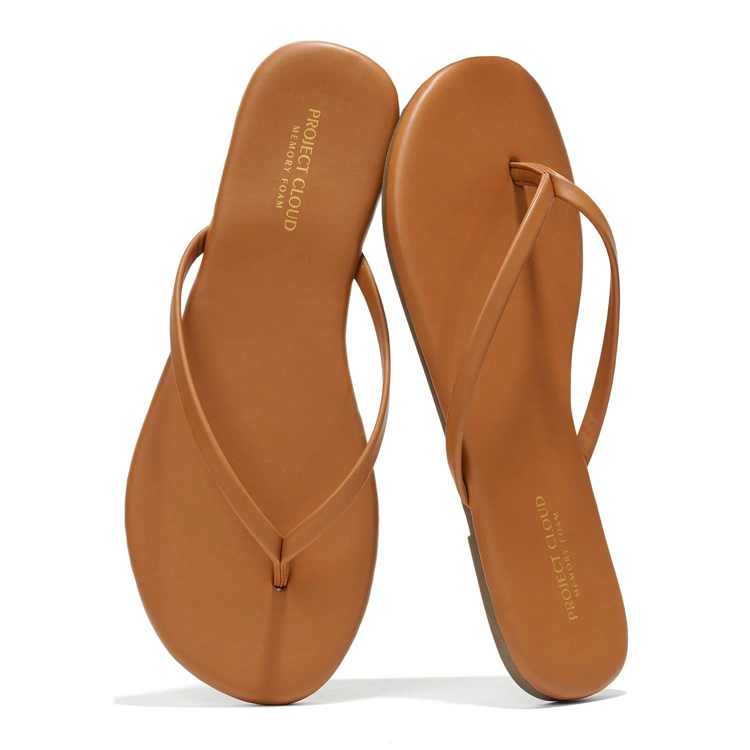 Project Cloud Women's | Eco-Leather Women Flip Flops | Memory Foam | Lightweight | Non-Slip - Foundations - Image 30