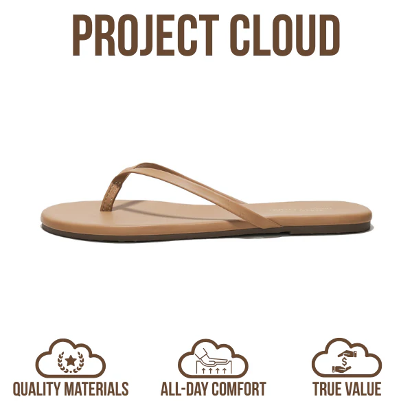 Project Cloud Women's | Eco-Leather Women Flip Flops | Memory Foam | Lightweight | Non-Slip - Foundations - Image 39