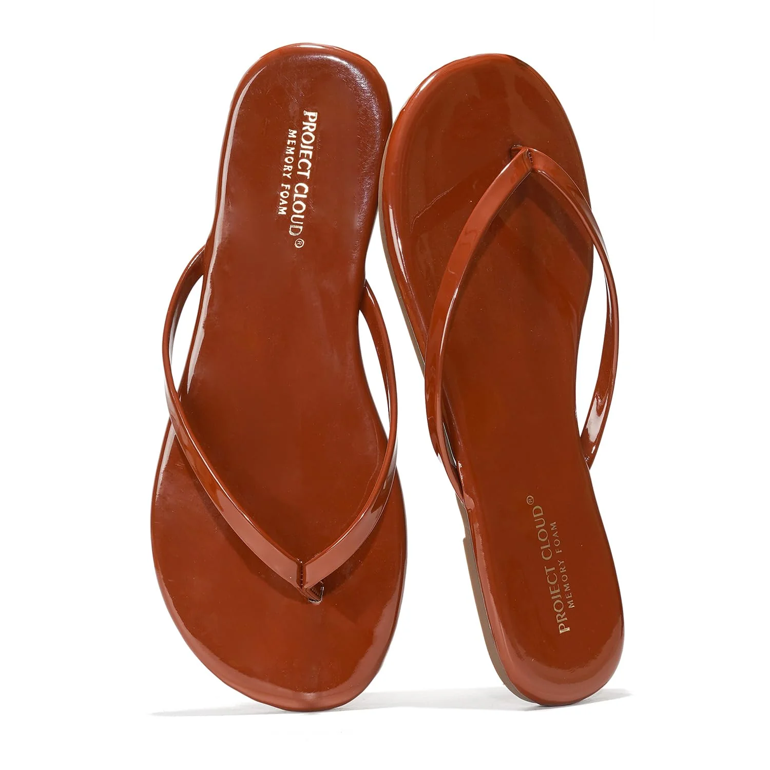 Project Cloud Women's | Eco-Leather Women Flip Flops | Memory Foam | Lightweight | Non-Slip - Foundations - Image 49