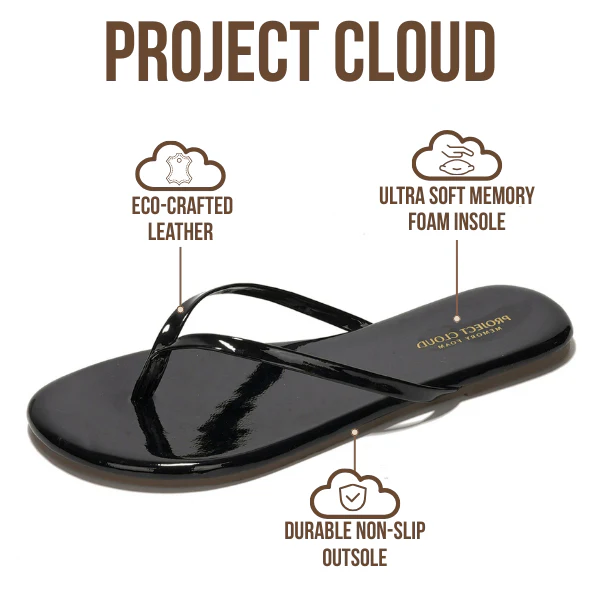 Project Cloud Women's | Eco-Leather Women Flip Flops | Memory Foam | Lightweight | Non-Slip - Foundations - Image 53