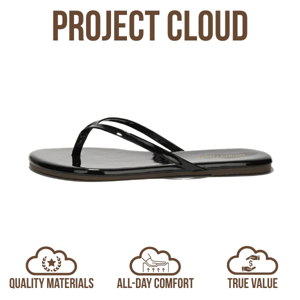 Project Cloud Women's | Eco-Leather Women Flip Flops | Memory Foam | Lightweight | Non-Slip - Foundations - Image 54