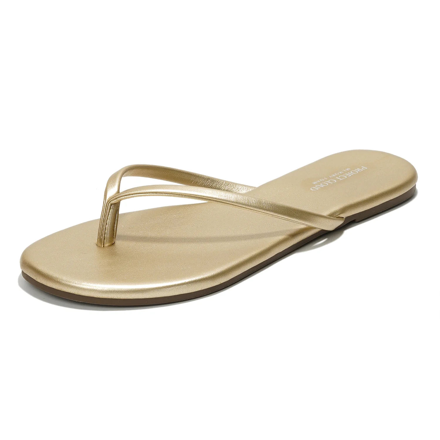 Project Cloud Women's | Eco-Leather Women Flip Flops | Memory Foam | Lightweight | Non-Slip - Foundations - Image 57