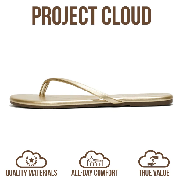 Project Cloud Women's | Eco-Leather Women Flip Flops | Memory Foam | Lightweight | Non-Slip - Foundations - Image 59