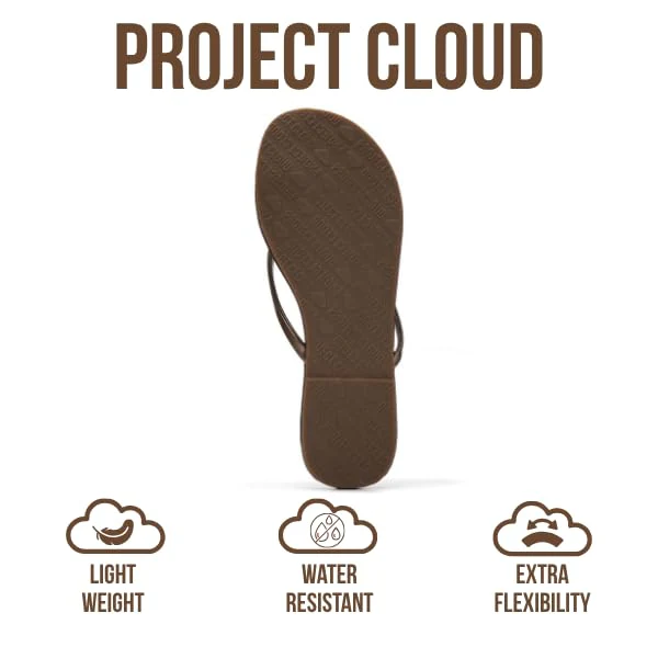 Project Cloud Women's | Eco-Leather Women Flip Flops | Memory Foam | Lightweight | Non-Slip - Foundations - Image 65