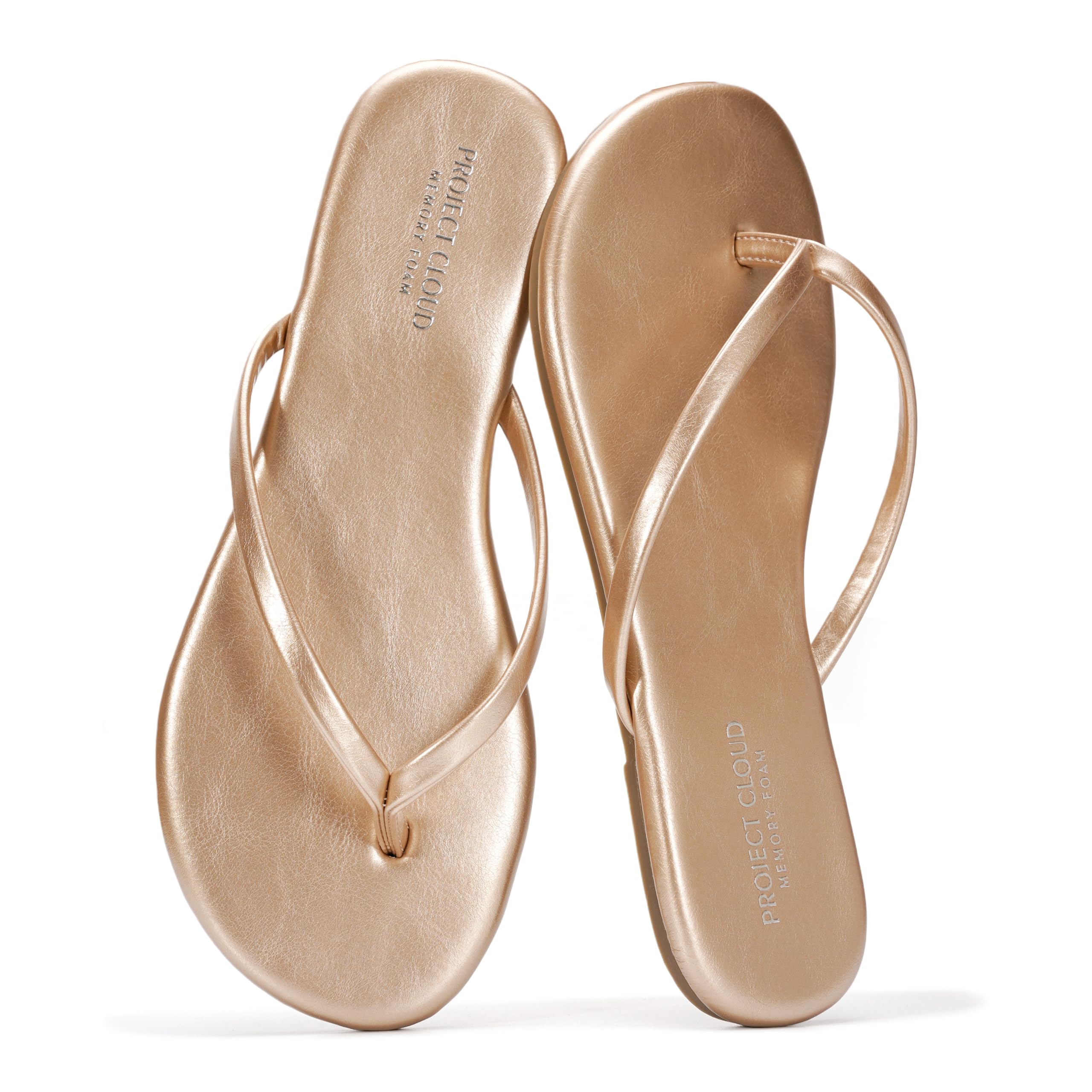 Project Cloud Women's | Eco-Leather Women Flip Flops | Memory Foam | Lightweight | Non-Slip - Foundations - Image 72
