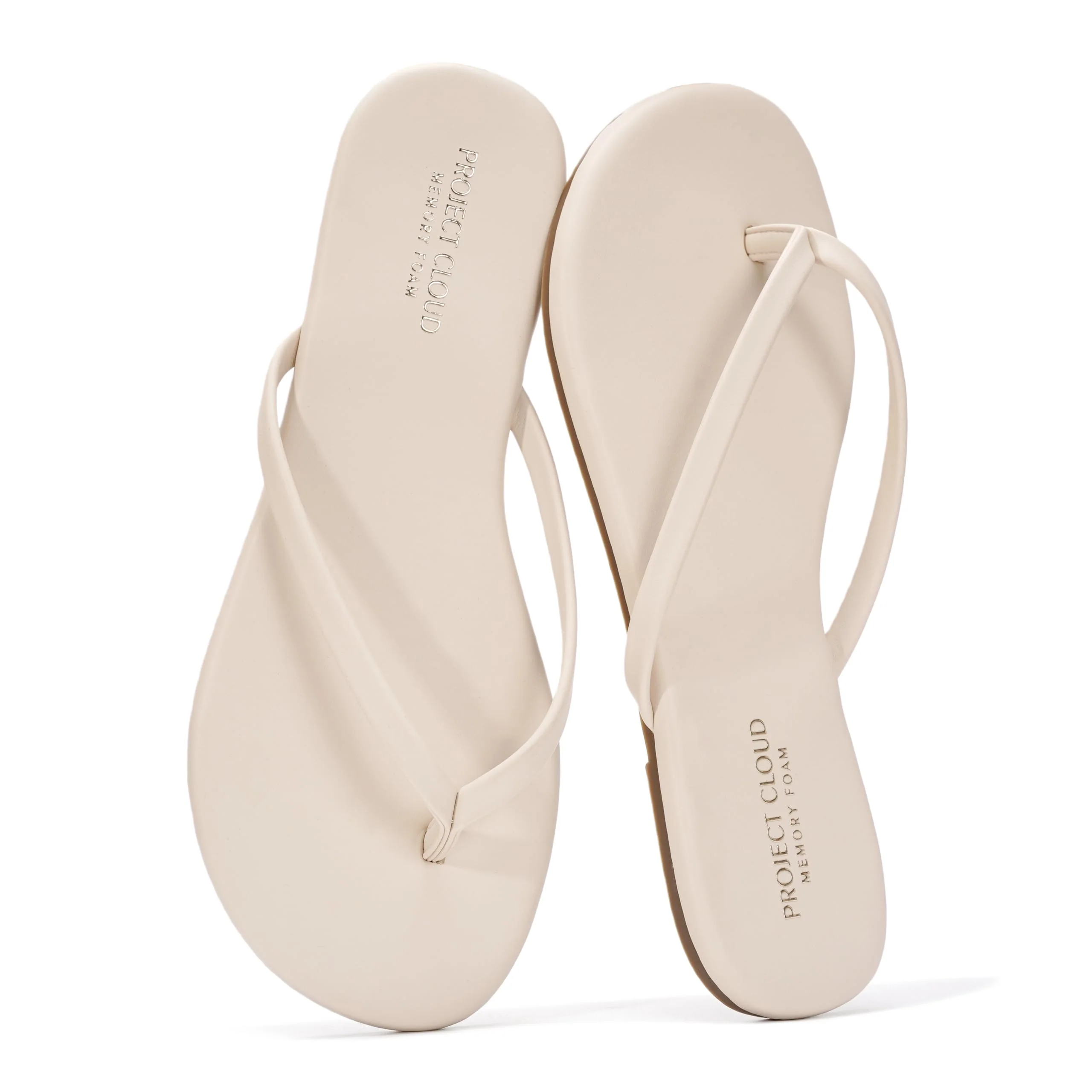 Project Cloud Women's | Eco-Leather Women Flip Flops | Memory Foam | Lightweight | Non-Slip - Foundations - Image 78