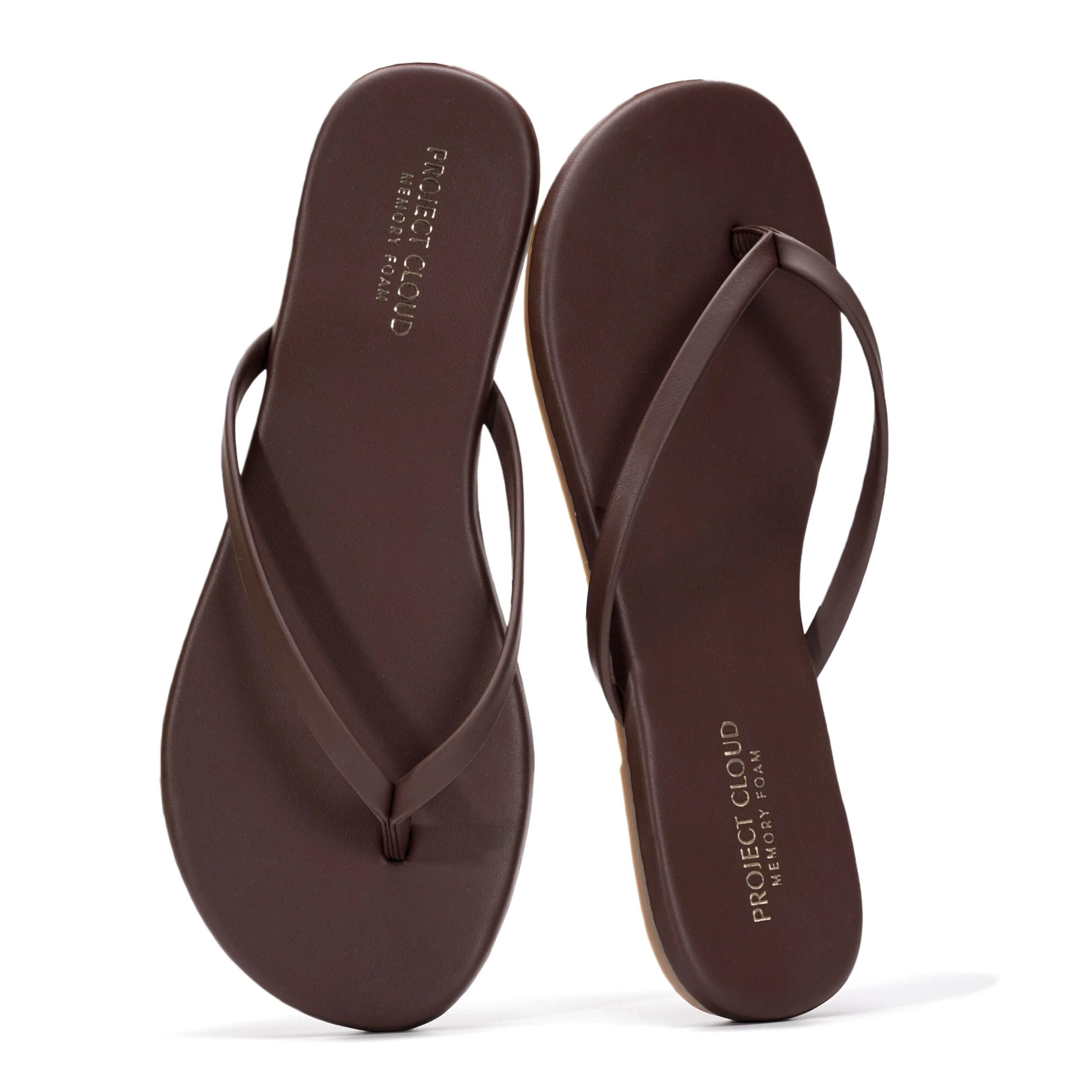 Project Cloud Women's | Eco-Leather Women Flip Flops | Memory Foam | Lightweight | Non-Slip - Foundations - Image 84