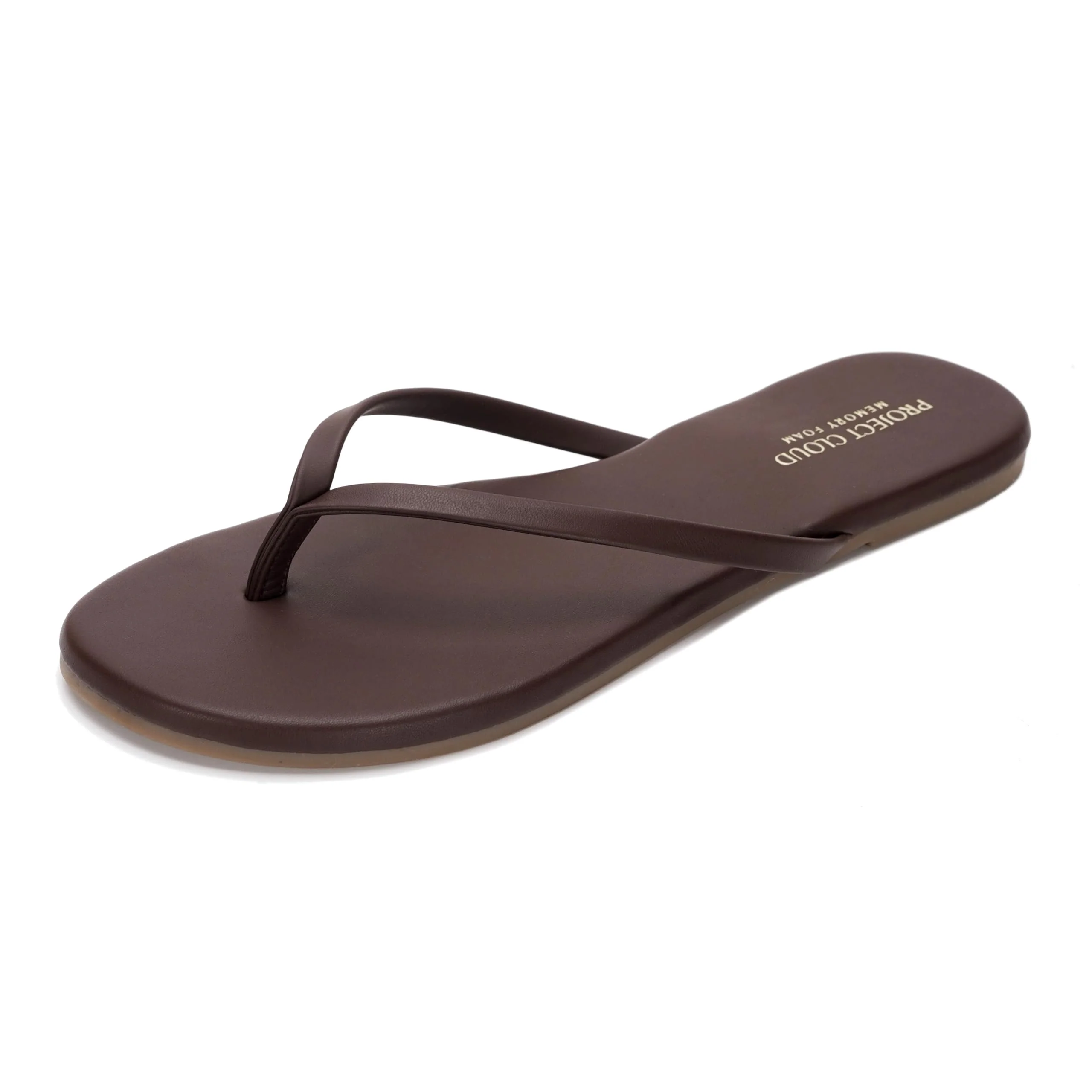 Project Cloud Women's | Eco-Leather Women Flip Flops | Memory Foam | Lightweight | Non-Slip - Foundations - Image 85