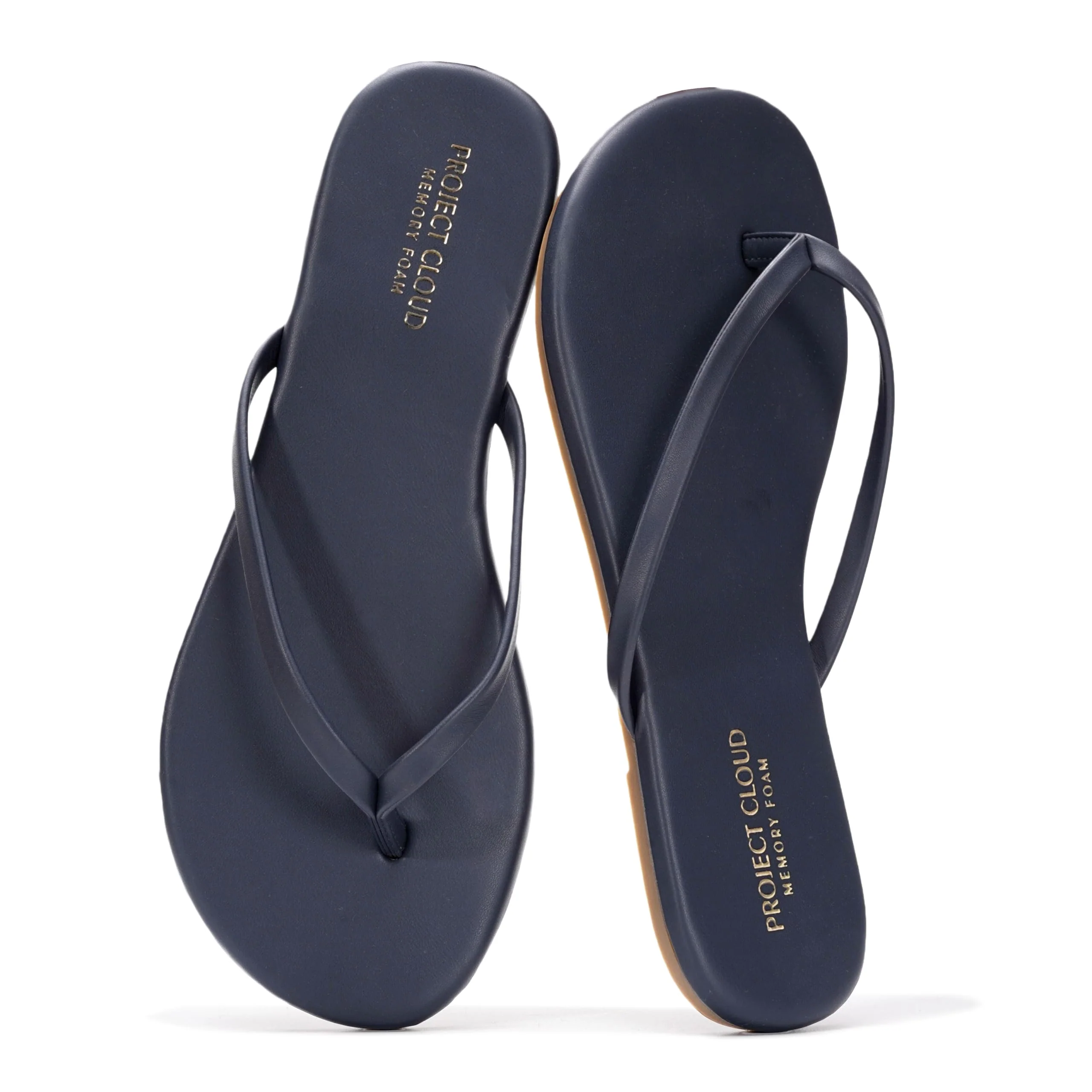 Project Cloud Women's | Eco-Leather Women Flip Flops | Memory Foam | Lightweight | Non-Slip - Foundations - Image 90