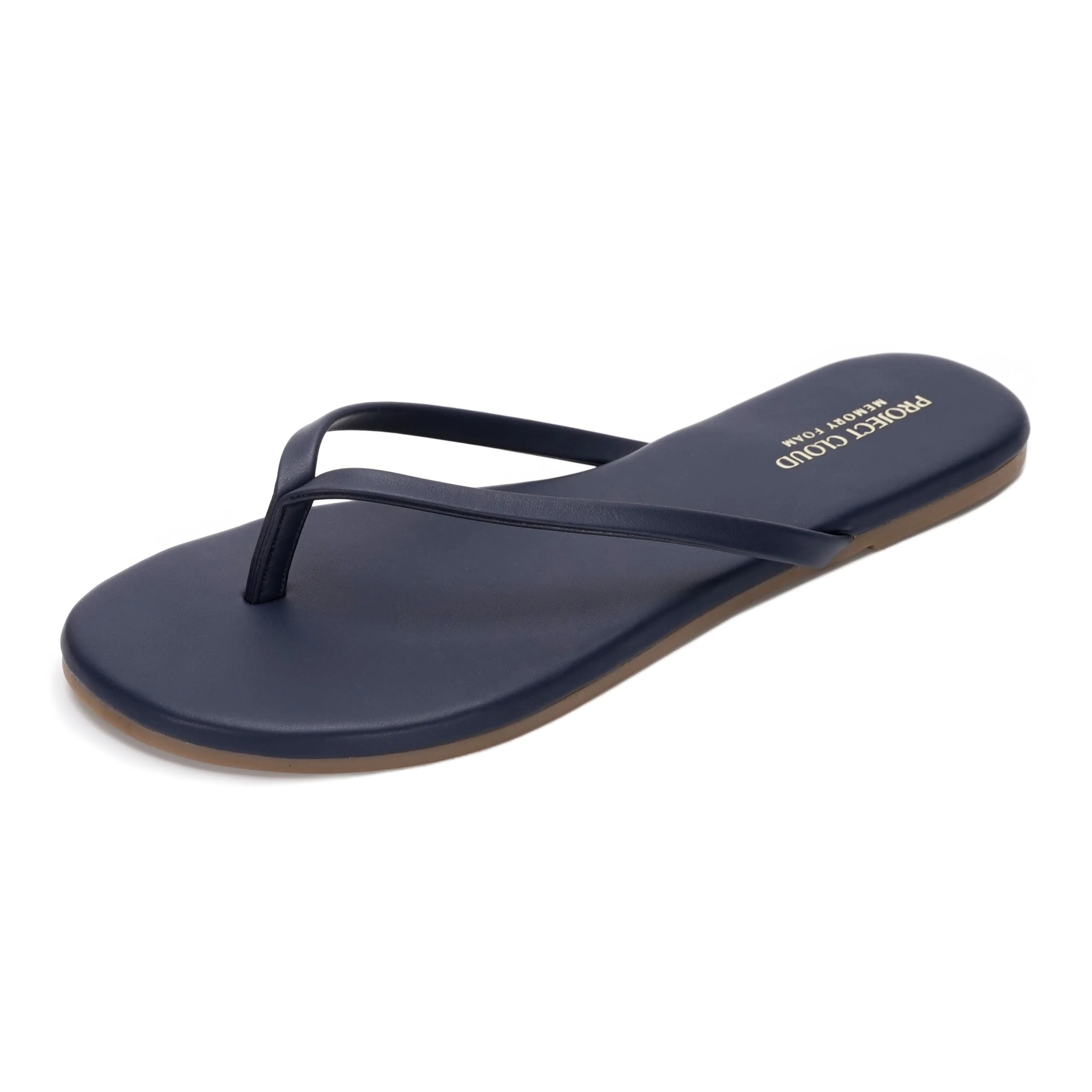 Project Cloud Women's | Eco-Leather Women Flip Flops | Memory Foam | Lightweight | Non-Slip - Foundations - Image 91