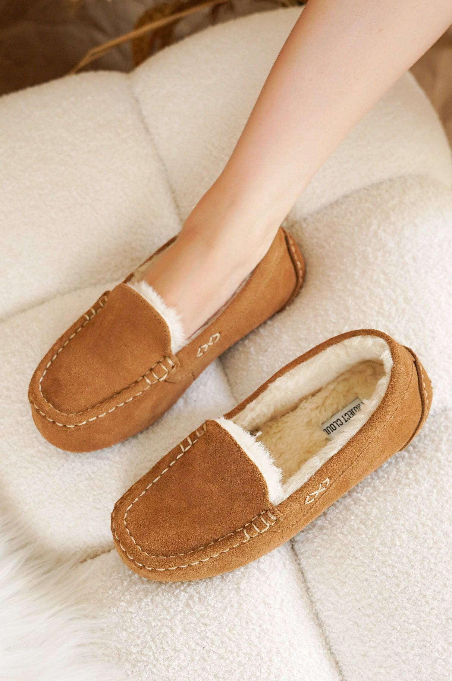 Project Cloud Women's | 100% Genuine Suede Loafers | Memory Foam | Lightweight | Non-Slip - Cathi - Image 5