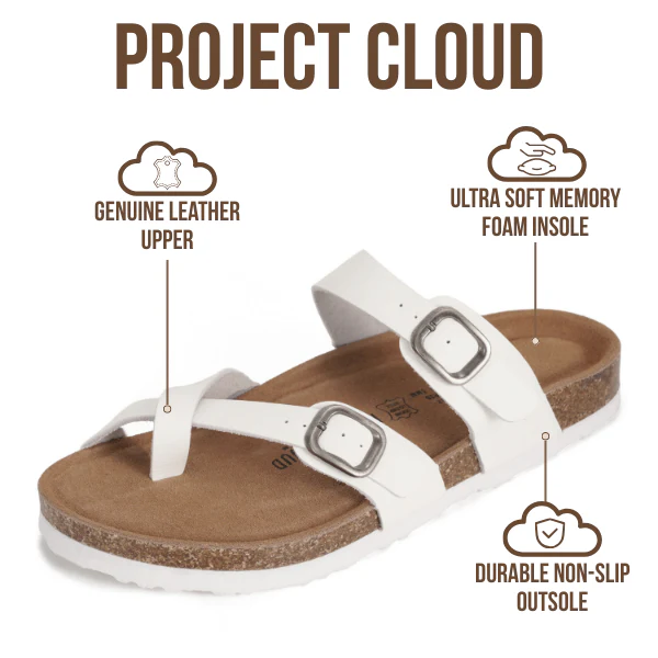 Project Cloud Women's | Genuine Leather Sandals | Memory Foam | Lightweight | Non-Slip - Lian - Image 21