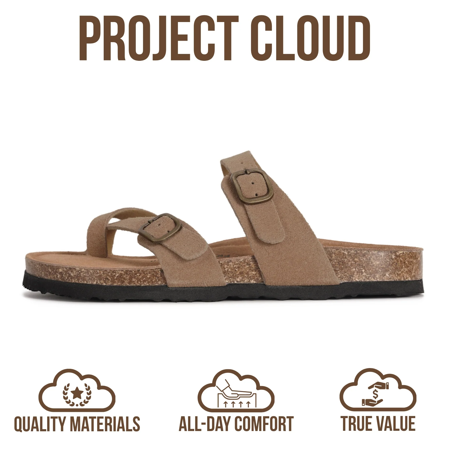 Project Cloud Women's | Genuine Leather Sandals | Memory Foam | Lightweight | Non-Slip - Lian - Image 4