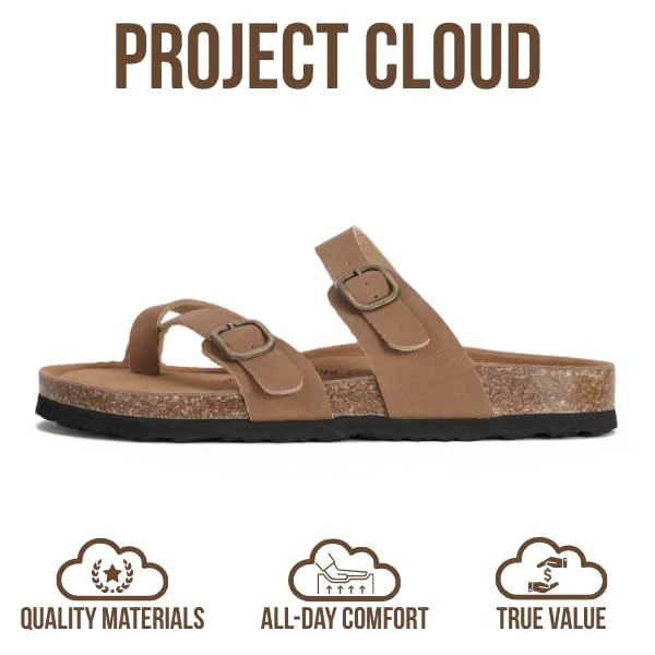 Project Cloud Women's | Genuine Leather Sandals | Memory Foam | Lightweight | Non-Slip - Lian - Image 42