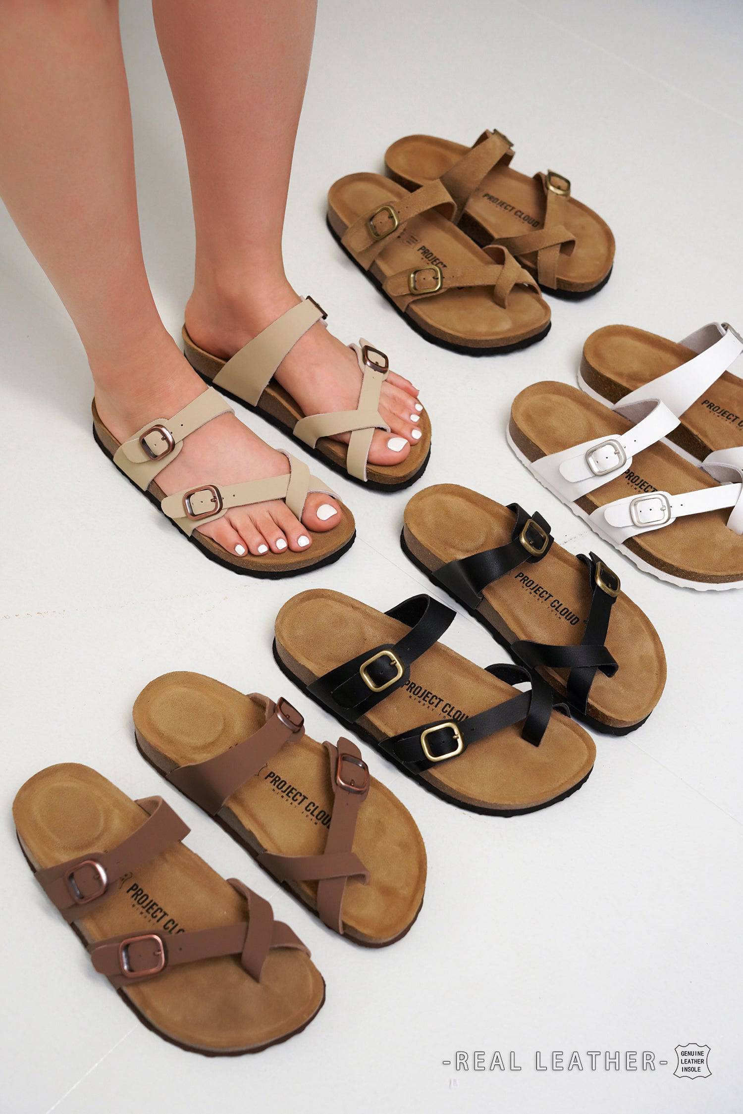 Project Cloud Women's | Genuine Leather Sandals | Memory Foam | Lightweight | Non-Slip - Lian - Image 44
