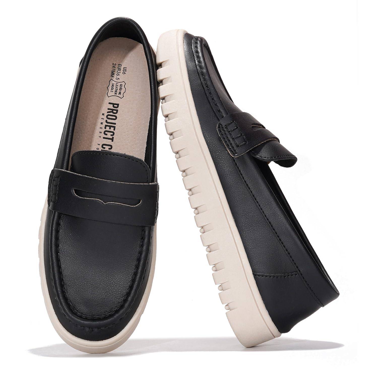 Project Cloud Women's | Genuine Leather Loafers | ProjectPlush | Lightweight | Non-Slip - Filide-1 - Image 37