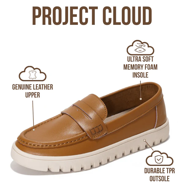 Project Cloud Women's | Genuine Leather Loafers | ProjectPlush | Lightweight | Non-Slip - Filide-1 - Image 9