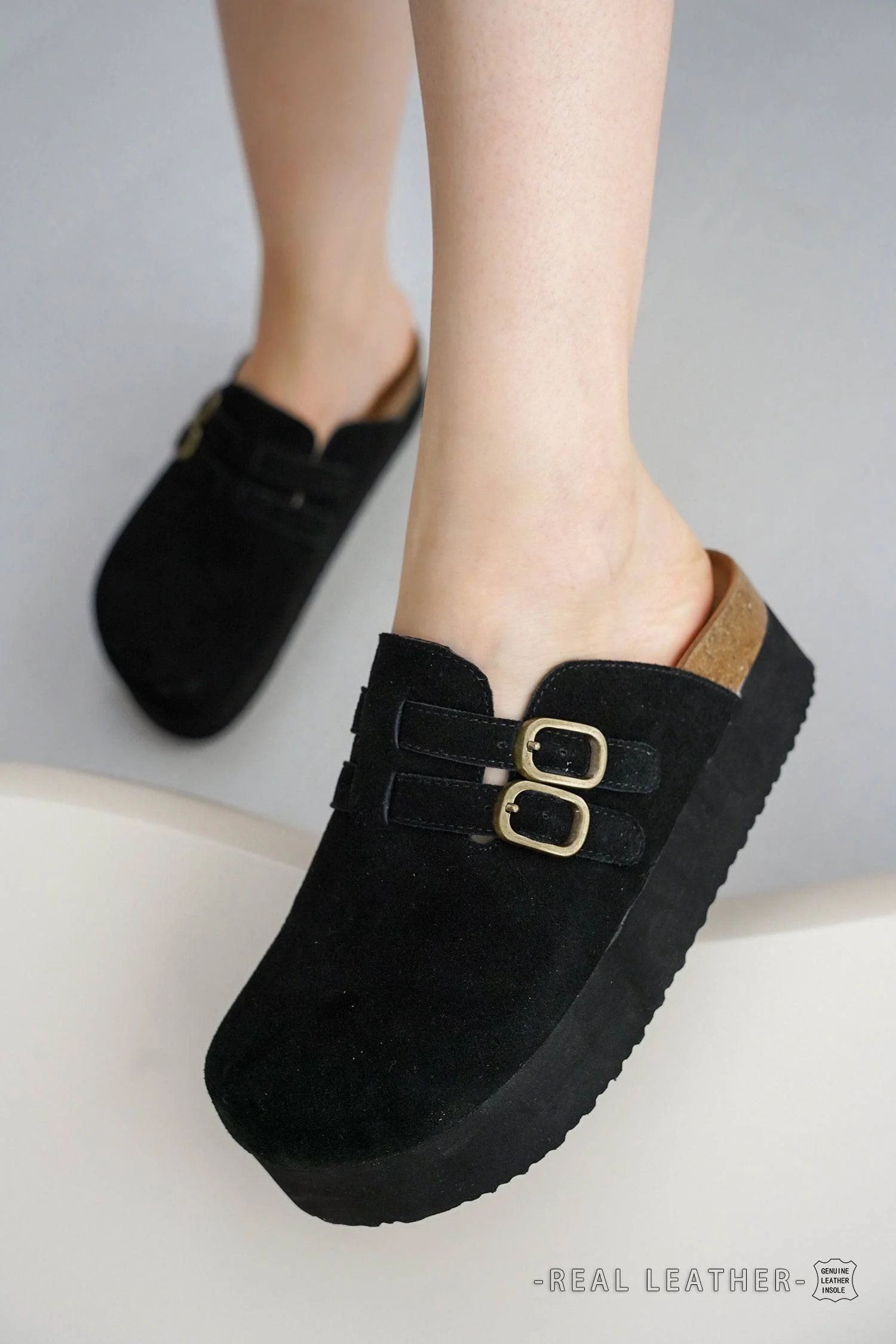 Project Cloud Women's | Genuine Leather Clogs for Women | Memory Foam | Lightweight | Non-Slip - Stephi - Image 24