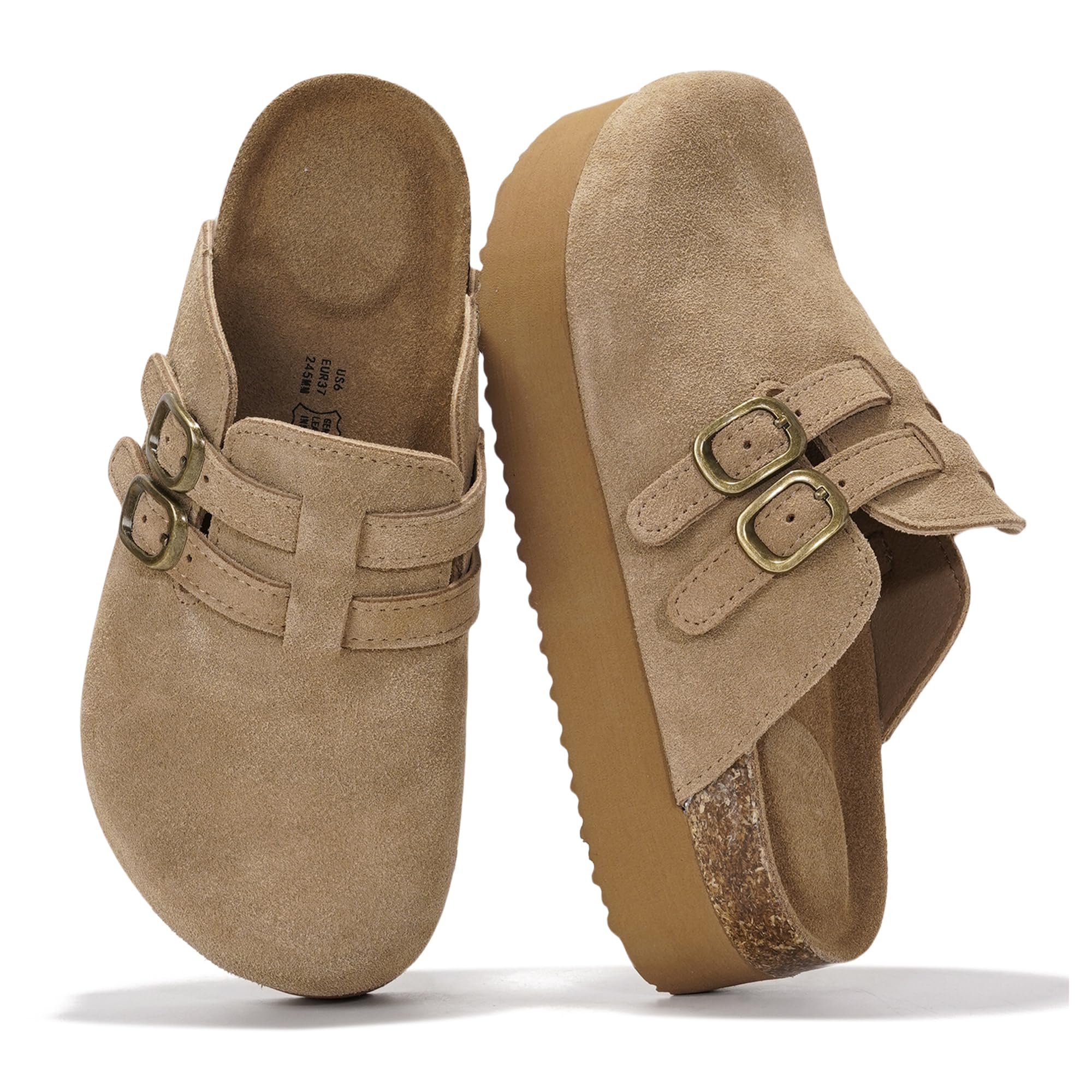 Project Cloud Women's | Genuine Leather Clogs for Women | Memory Foam | Lightweight | Non-Slip - Stephi - Image 7