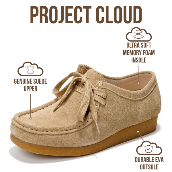 Project Cloud Women's | Oxford Shoes for Women | Genuine Leather | Memory Foam | Lightweight | Non-Slip - Wally - Image 3