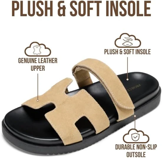 Project Cloud Women's | 100% Genuine Leather Women's Sandals | Plush Soft Insole | Lightweight | Non-Slip - Mayvy - Image 19