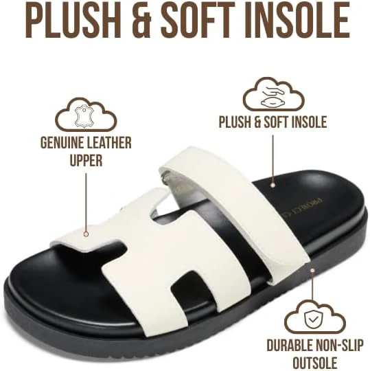 Project Cloud Women's | 100% Genuine Leather Women's Sandals | Plush Soft Insole | Lightweight | Non-Slip - Mayvy - Image 30