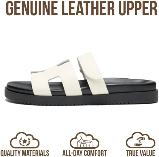 Project Cloud Women's | 100% Genuine Leather Women's Sandals | Plush Soft Insole | Lightweight | Non-Slip - Mayvy - Image 31