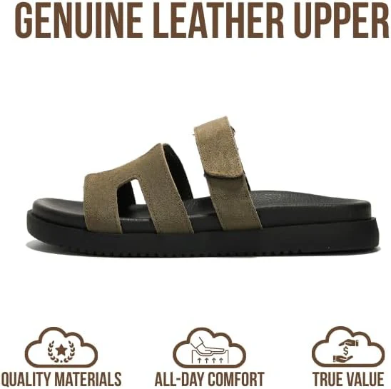 Project Cloud Women's | 100% Genuine Leather Women's Sandals | Plush Soft Insole | Lightweight | Non-Slip - Mayvy - Image 37