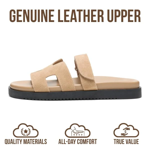 Project Cloud Women's | 100% Genuine Leather Women's Sandals | Plush Soft Insole | Lightweight | Non-Slip - Mayvy - Image 4