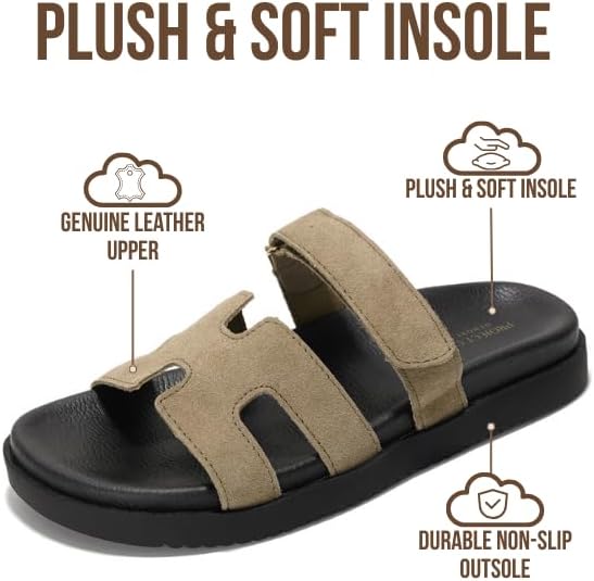 Project Cloud Women's | 100% Genuine Leather Women's Sandals | Plush Soft Insole | Lightweight | Non-Slip - Mayvy - Image 42
