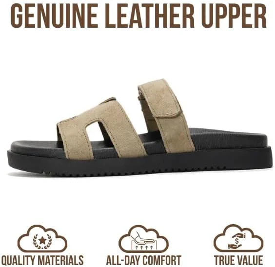 Project Cloud Women's | 100% Genuine Leather Women's Sandals | Plush Soft Insole | Lightweight | Non-Slip - Mayvy - Image 43