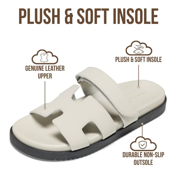 Project Cloud Women's | 100% Genuine Leather Women's Sandals | Plush Soft Insole | Lightweight | Non-Slip - Mayvy - Image 8