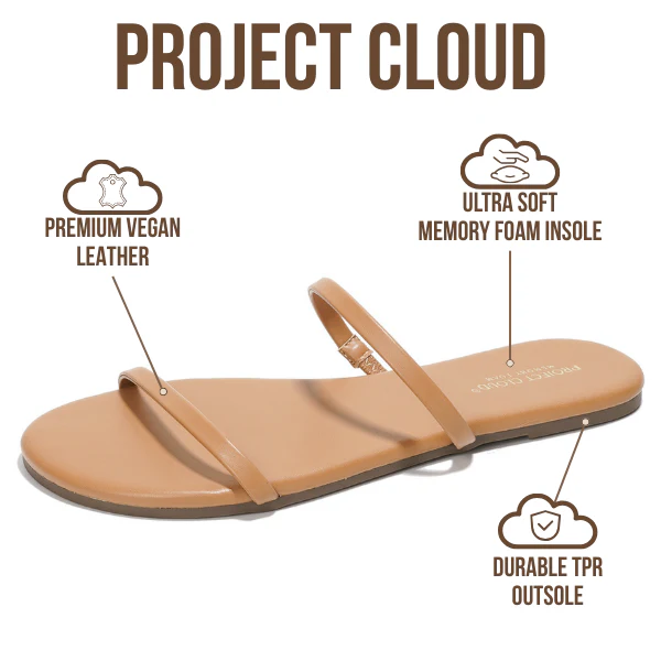 Project Cloud Women's | Flip Flops for Women | Eco-Leather | Memory Foam | Non-Slip - Transition - Image 14