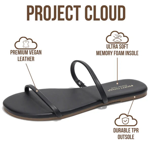 Project Cloud Women's | Flip Flops for Women | Eco-Leather | Memory Foam | Non-Slip - Transition - Image 20