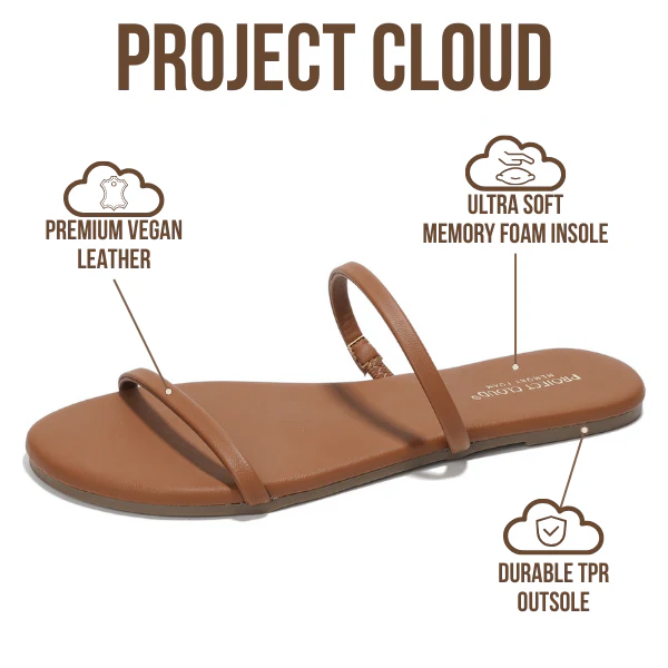 Project Cloud Women's | Flip Flops for Women | Eco-Leather | Memory Foam | Non-Slip - Transition - Image 26