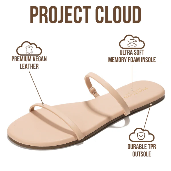 Project Cloud Women's | Flip Flops for Women | Eco-Leather | Memory Foam | Non-Slip - Transition - Image 3