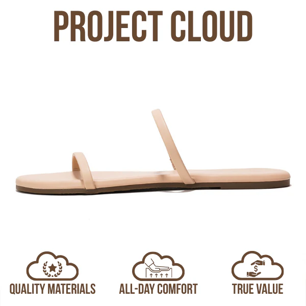 Project Cloud Women's | Flip Flops for Women | Eco-Leather | Memory Foam | Non-Slip - Transition - Image 4