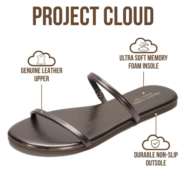 Project Cloud Women's | Flip Flops for Women | Eco-Leather | Memory Foam | Non-Slip - Transition - Image 56