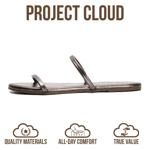 Project Cloud Women's | Flip Flops for Women | Eco-Leather | Memory Foam | Non-Slip - Transition - Image 57
