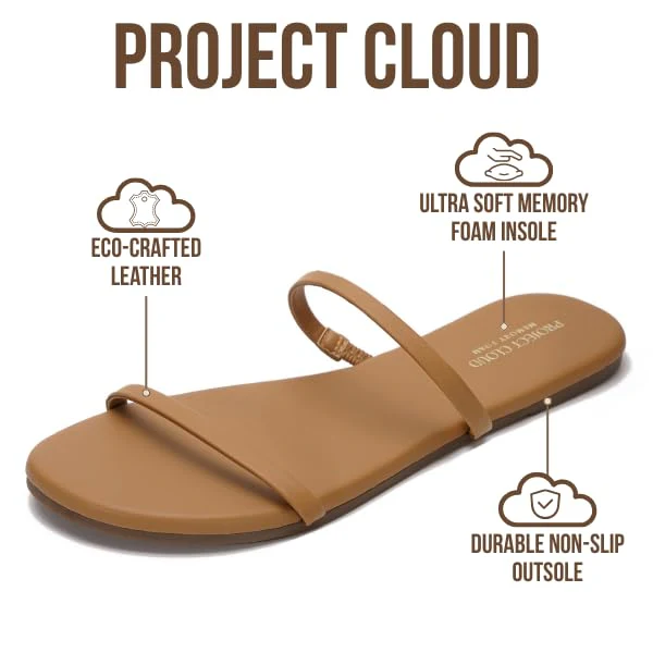 Project Cloud Women's | Flip Flops for Women | Eco-Leather | Memory Foam | Non-Slip - Transition - Image 61