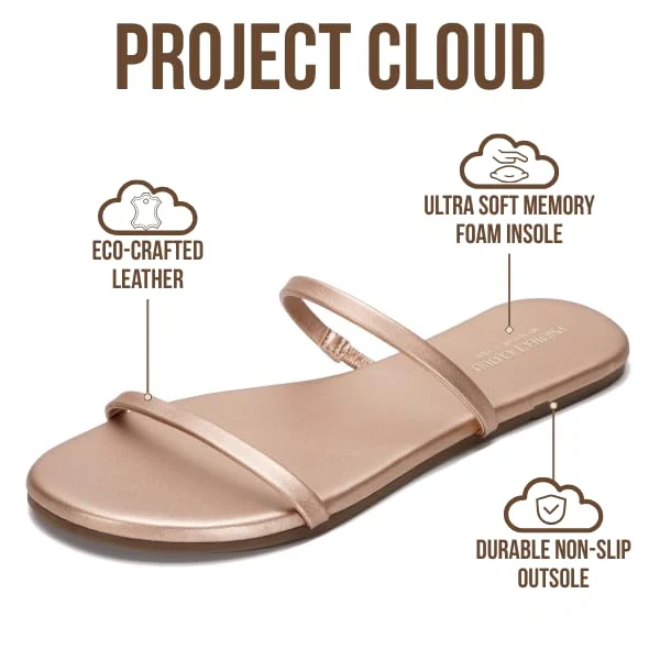 Project Cloud Women's | Flip Flops for Women | Eco-Leather | Memory Foam | Non-Slip - Transition - Image 66
