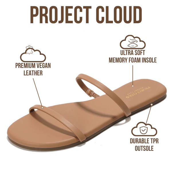 Project Cloud Women's | Flip Flops for Women | Eco-Leather | Memory Foam | Non-Slip - Transition - Image 8