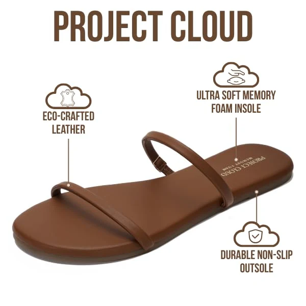 Project Cloud Women's | Flip Flops for Women | Eco-Leather | Memory Foam | Non-Slip - Transition - Image 81