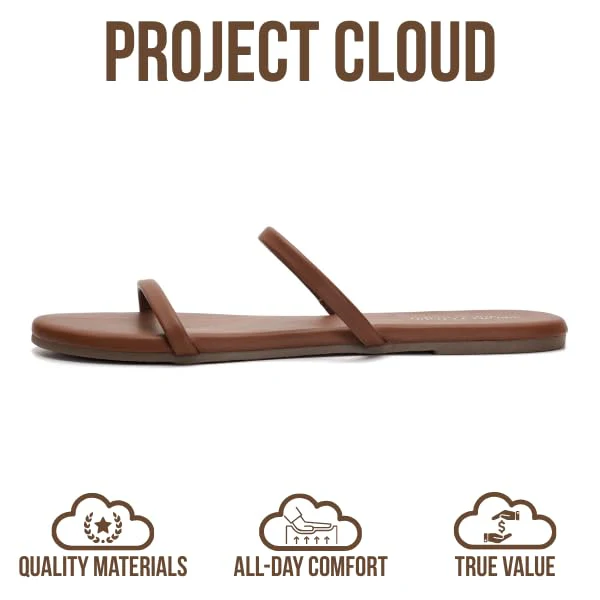 Project Cloud Women's | Flip Flops for Women | Eco-Leather | Memory Foam | Non-Slip - Transition - Image 82