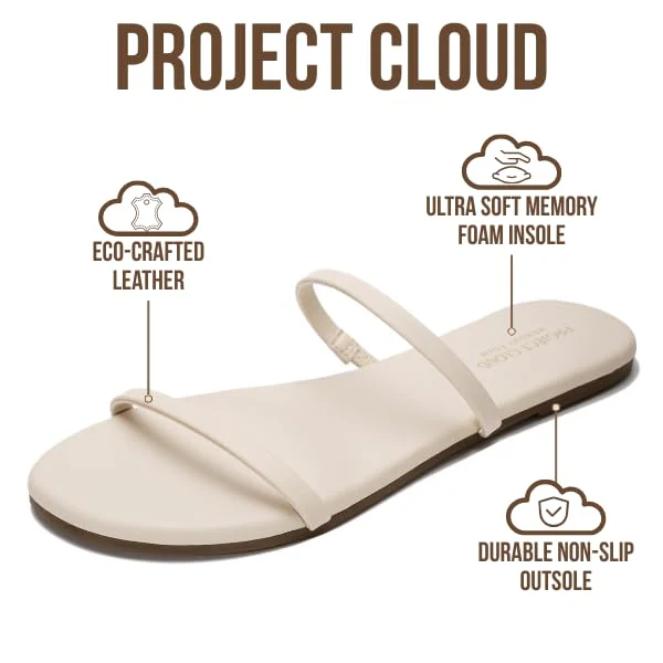 Project Cloud Women's | Flip Flops for Women | Eco-Leather | Memory Foam | Non-Slip - Transition - Image 86